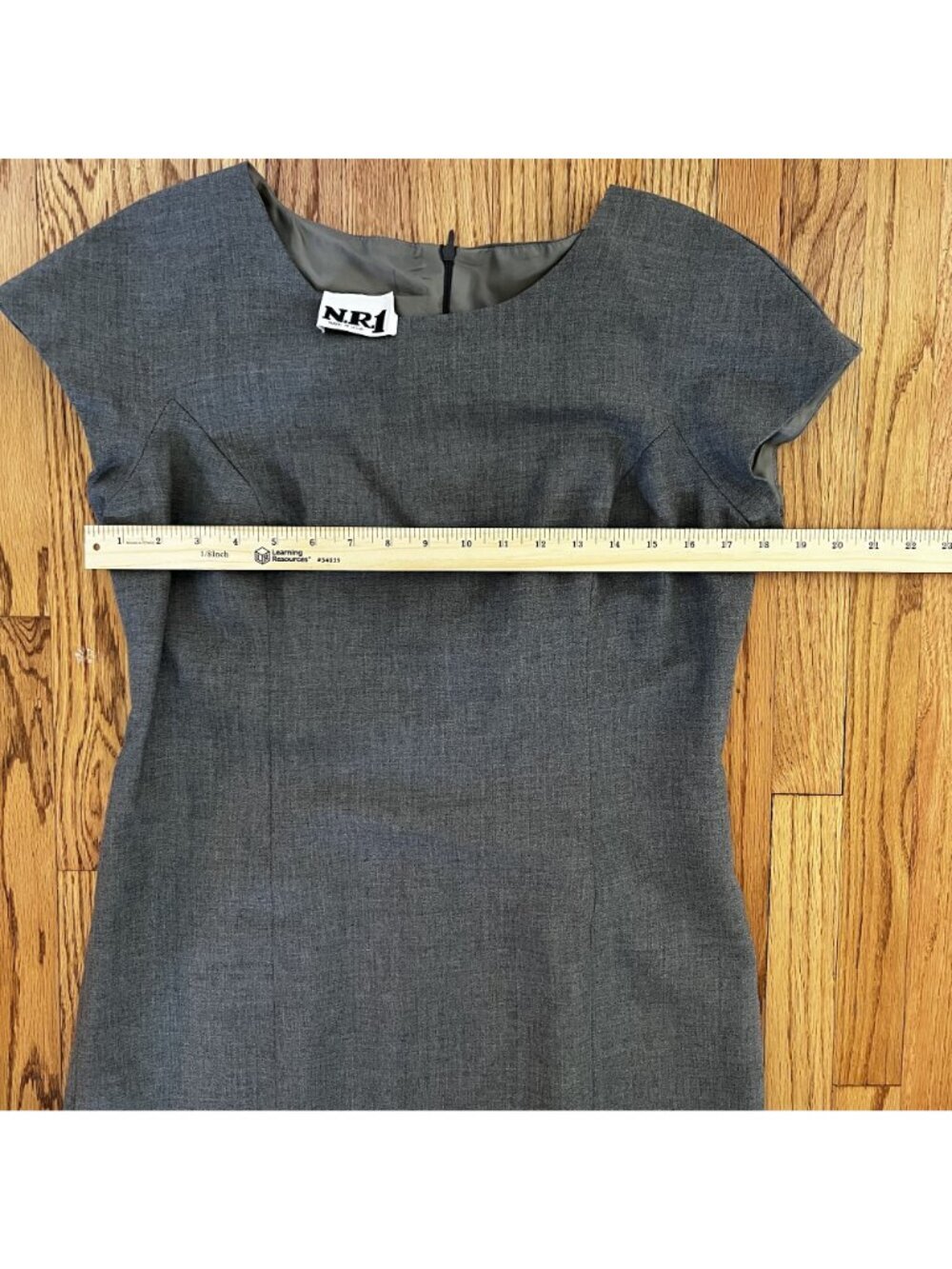 90s Minimalist NR1 Womens Sz 8 Sheath Dress Vintage Old Money Quiet Luxury Chic - Picture 8 of 9